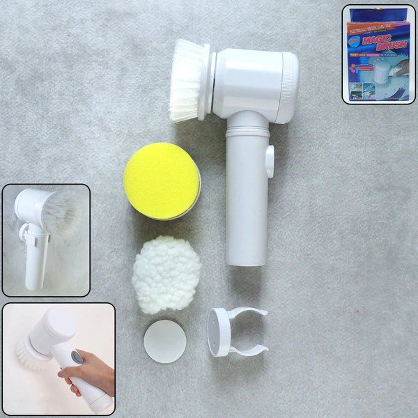5 in 1 Electric Spin Cleaning Brush with Replaceable Heads