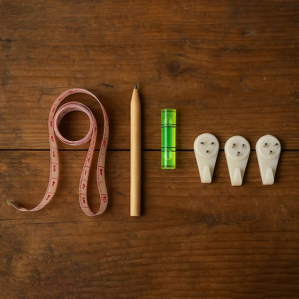 6-in-1 Wall Hanging & Measurement Tool Kit with Level & Hooks