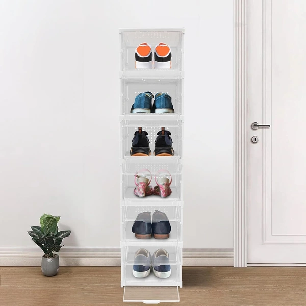6-Layer Stackable Foldable Storage Organizer Cart Clothes, Kitchen, Closet & Bathroom