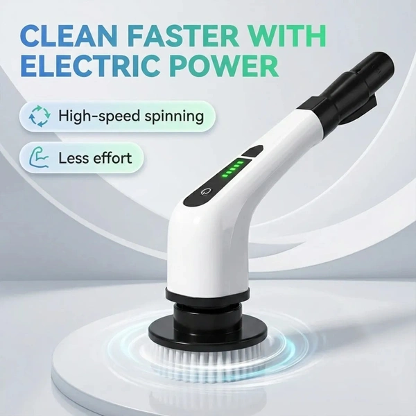 7-in-1 Cordless Electric Spin Scrubber Brush with Extension Handle