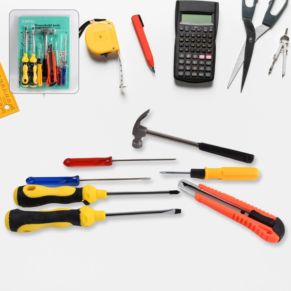 7-Piece Hand Tool Kit with Magnetic Wristband for DIY & Repairs