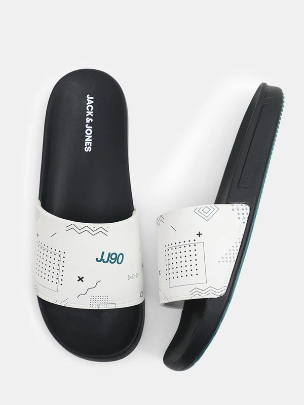 White & Black Doodle Print Sliders