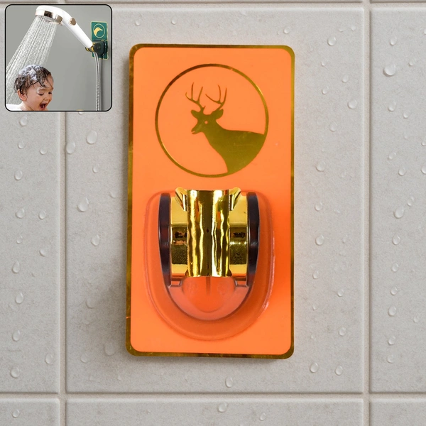 Adjustable Self-Adhesive Shower Head Holder - No-Drill Mount