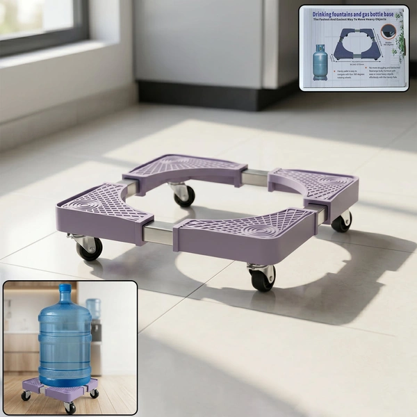 Adjustable Washing Machine Stand with Wheels | Movable Appliance Base