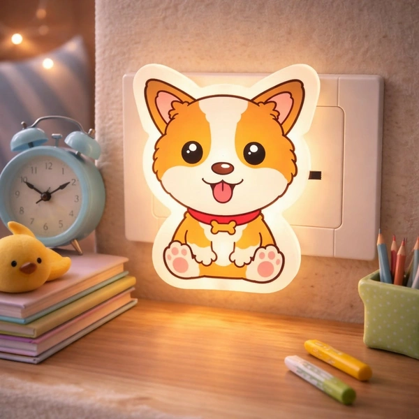 Adorable Dog Plug-In Night Light for Kids' Bedroom