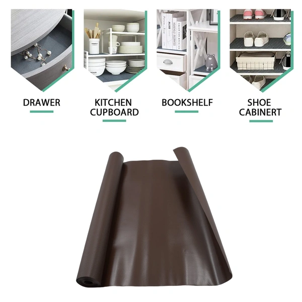 Anti-Slip Mat Liner Roll for Kitchen, Bathroom, Fridge & Shelves (45cmx3m)