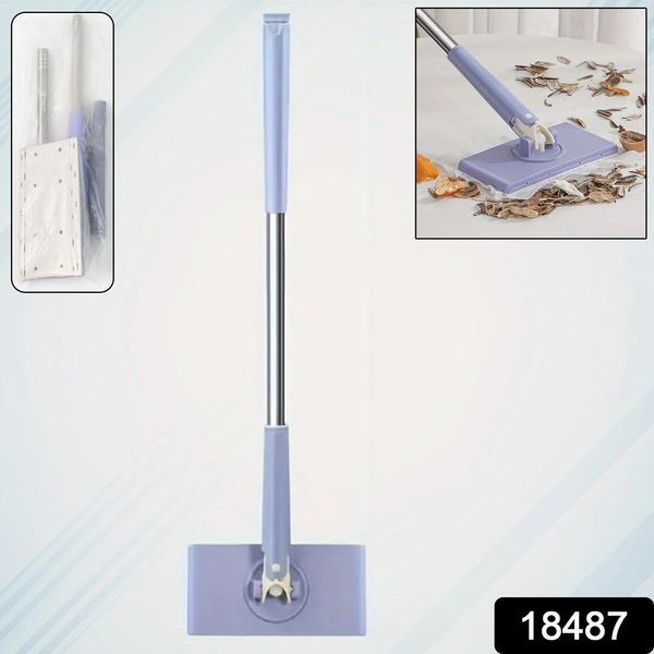 Automatic Cloth Changing Mini Mop with Push-Pull Handle (1 Pc)