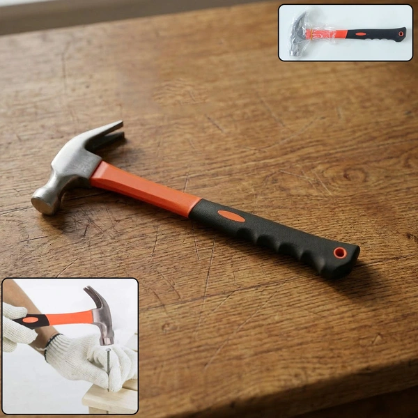Claw Hammer with Ergonomic Handle & Steel Head (28 Cm)