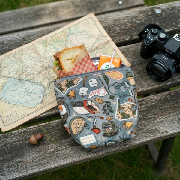 Cotton Thermal Insulated Lunch Pouch | Small Tiffin & Lunch Box Cover Bag