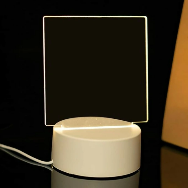 Custom LED Acrylic Night Lamp with Wooden Base – Personalized Glow