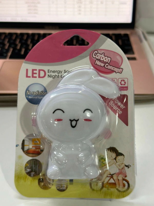 Cute Bunny Plug-In LED Night Light for Kids & Nursery