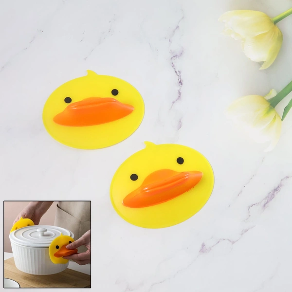Duck Shape Silicone Hot Pot Holders - Heat Resistant 2 Pc Set