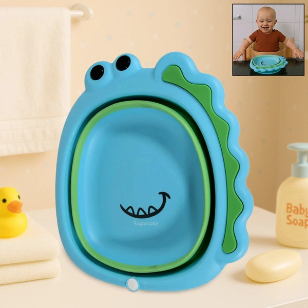 Foldable Frog Baby Wash Basin Tub 33×31cm - Space Saver
