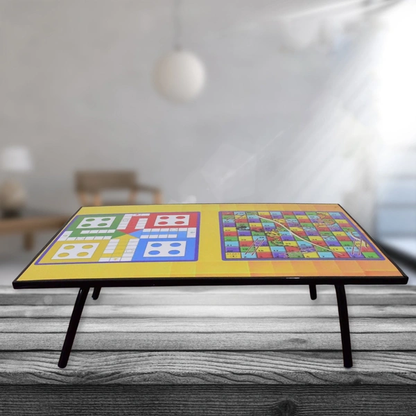 Foldable Mix Design Games Table Board || Bed Study Table (48 × 28 Cm / 1 Pc)