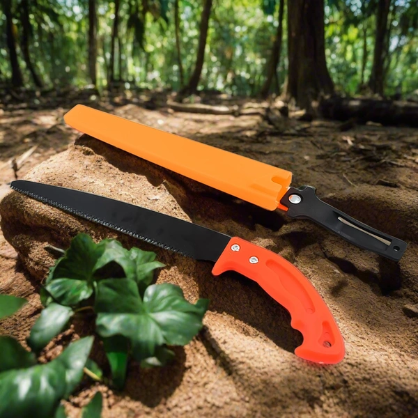 Hand Pruning Saw with Cover – Portable High Carbon Steel Cutter