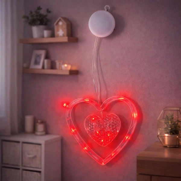 Heart Shape LED Hanging Light for Balcony & Home Decor
