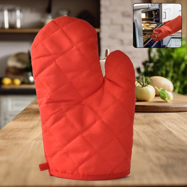 Heat Resistant Non-Slip Oven Mitts - Flexible & Easy Clean (1pc)