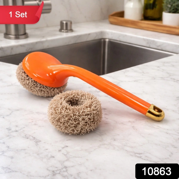 Heavy Duty Cleaning Scrubber Set with Long Handle