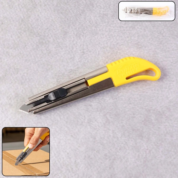 Heavy-Duty Stainless Steel Utility Cutter Knife with Extra Blades