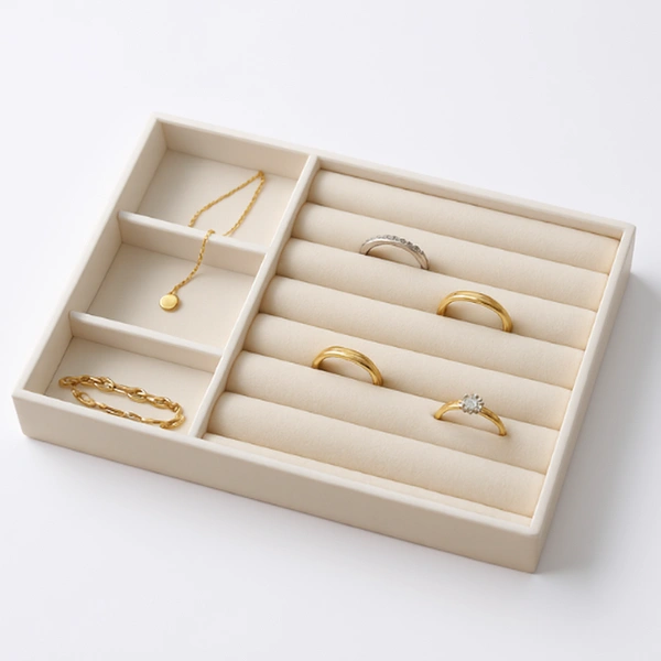 Jewelry Display Tray – Elegant Organizer for Rings, Earrings, and Accessories (Pack Of 1)