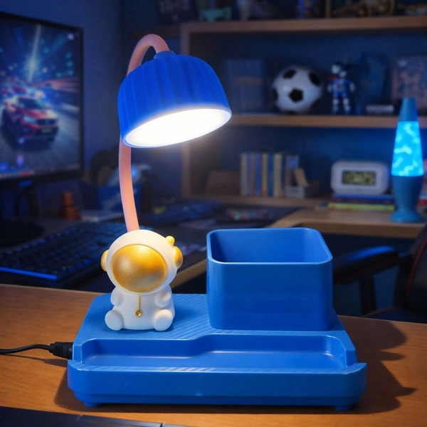 Kids Desk Lamp with Sharpener, Pen Holder & Phone Stand