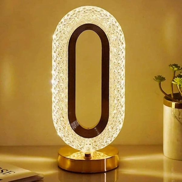 Luxury Diamond-Cut Crystal Touch LED Table Lamp