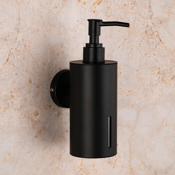 Matte Black Stainless Steel Wall-Mounted Liquid Soap Dispenser