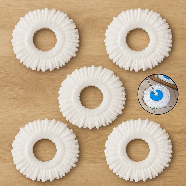 Microfiber Spin Mop Refill Head 360° Rotating (5 Pc)