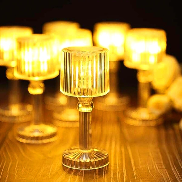 Mini Acrylic Portable LED Desk Lamp – Crystal Design, Perfect Diwali Gift