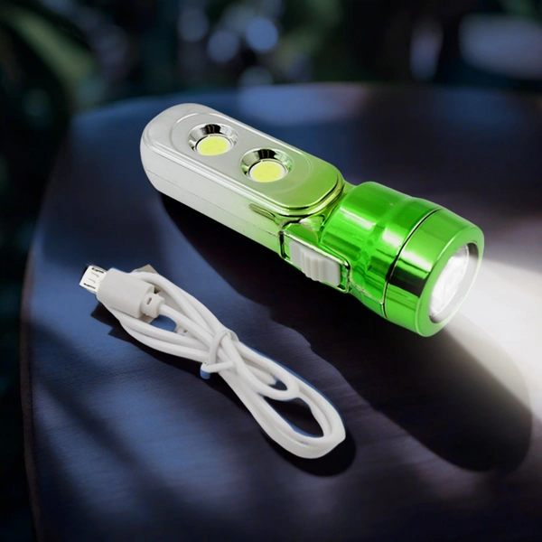 Multi Functional 3 LED USB Rechargeable Torchlight (1 Pc)