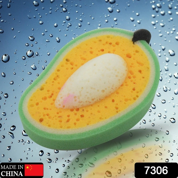 Multipurpose Mango-Shaped Dish Sponge – Soft & Durable, 1 Pc