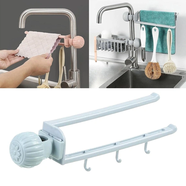 Multipurpose Sink Faucet Hanging Towel & Tool Holder - 1 Pc
