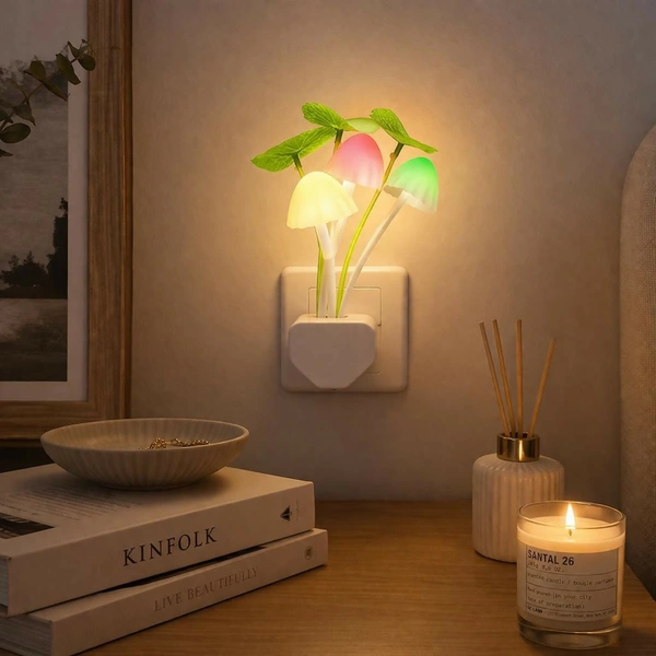 Mushroom LED Night Light Plug-In Soft Glow Lamp