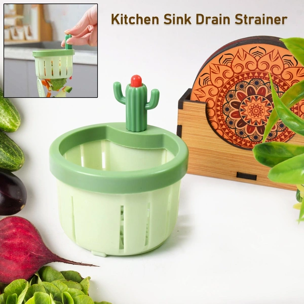 Plastic Kitchen Sink Drain Strainer with Auto Waste Disposal