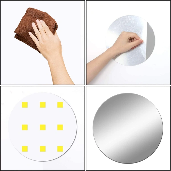 Plastic Square 3D Mirror Wall Sticker – 30x30 cm, Reflective & Waterproof