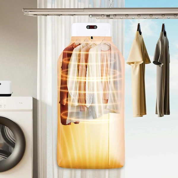 Portable Electric Clothes Dryer with Hot Air Circulation – Compact & Foldable