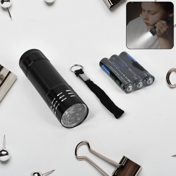 Portable Mini Torch with Super-Bright 3 LED Bulbs & Batteries Included