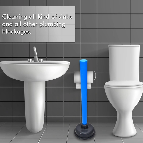 Powerful Multifunctional Toilet Plunger & Blockage Remover