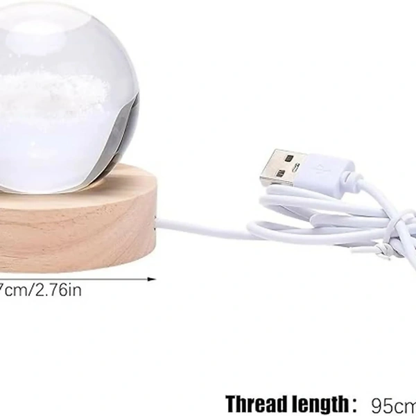 Premium 3D Earth Globe LED Night Lamp with Wooden Base