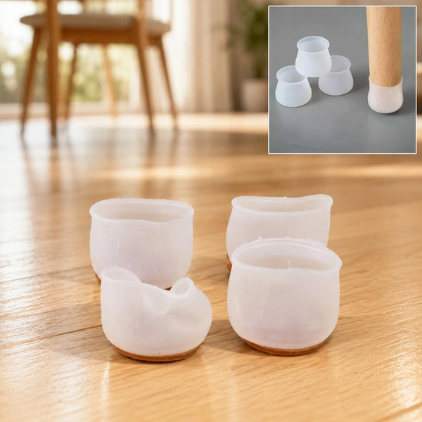 Premium Silicone Furniture Feet Pads - 4 Pcs Mix Color Set