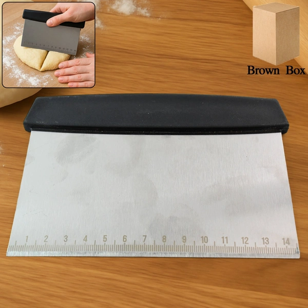 Premium Stainless Steel Dough Scraper with Measurement Scale