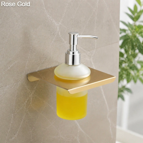 Premium Stainless Steel Liquid Soap Dispenser with Shelf