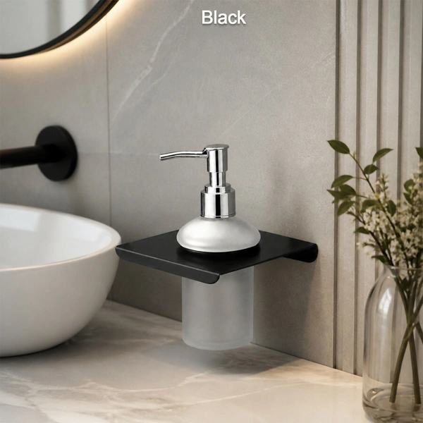 Premium Stainless Steel Liquid Soap Dispenser with Shelf