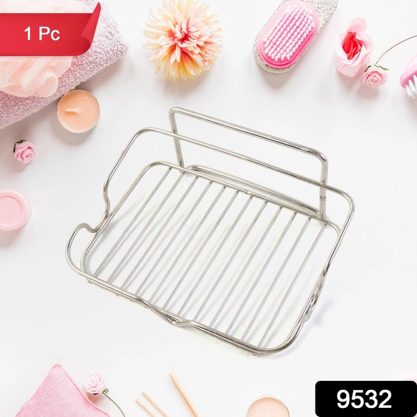 Premium Stainless Steel Soap Holder with Fast Drain (1 Pc)