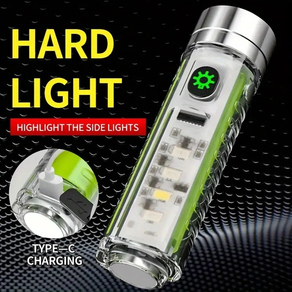 Rechargeable USB Mini Flashlight with Multi Modes & Telescopic Zoom