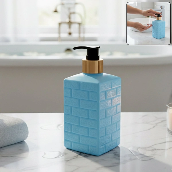 Refillable Plastic Soap Dispenser Pump Bottle for Bathroom & Kitchen