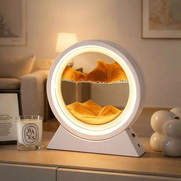 Round Sand Art LED Lamp with Soothing Moving Sand