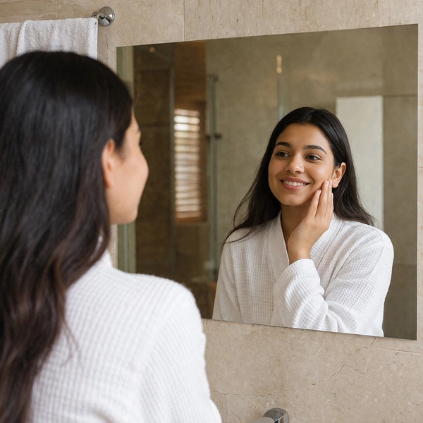 Self Adhesive Wall Mirror Sheet (1 Pc, 100x50 Cm)