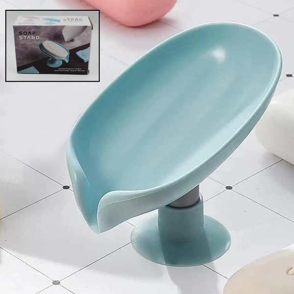 Self Draining Soap Holder Stand with Suction Cup – 1 Pc