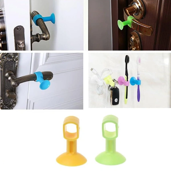 Self-Sucking Silicone Door Stopper 2-Pack – Durable & Versatile